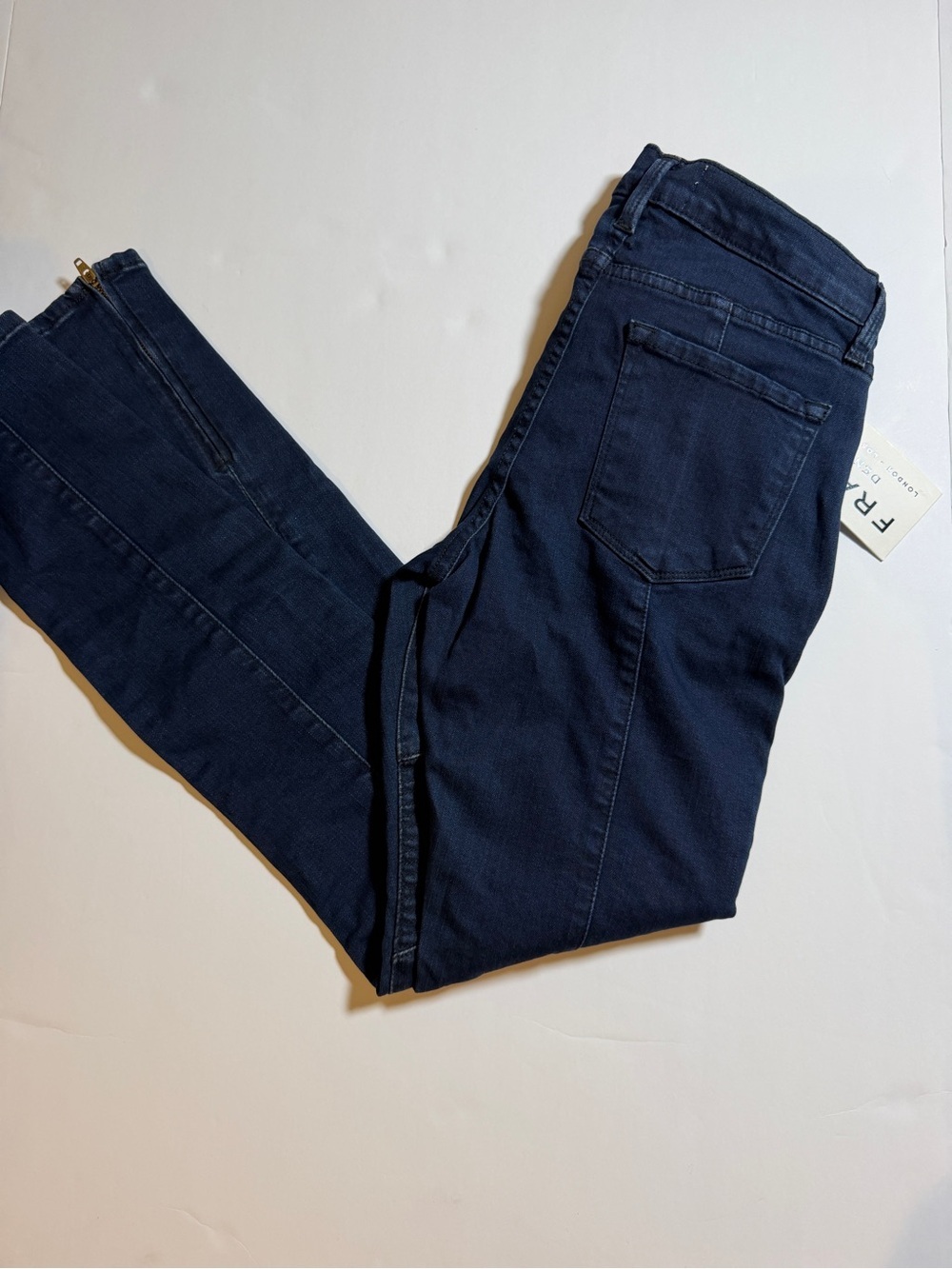 Frame Le Skinny Biker Navy Blue Jeans - Classic Slim Fit Size 26